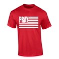 thumbnail image 1 of Men's Christian T-shirt Pray American Flag Patriotic Christian Flag Short Sleeve T-shirt-Red-xxxl, 1 of 1