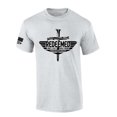thumbnail image 1 of Men's Christian T-shirt Redeemed Once Lost Now Found Chosen Blessed Forgiven Short Sleeve T-shirt-Ash Grey-large, 1 of 1