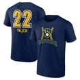 thumbnail image 1 of Men's Christian Yelich Navy Milwaukee Brewers Name & Number Fastball T-Shirt, 1 of 3