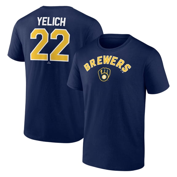 Men's Christian Yelich Navy Milwaukee Brewers Winning Streak Name & Number T-Shirt