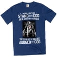 thumbnail image 1 of Men's Christian stand with god T-shirt Jesus Christ motivational Tee Shirt (X-Large Navy Blue), 1 of 6