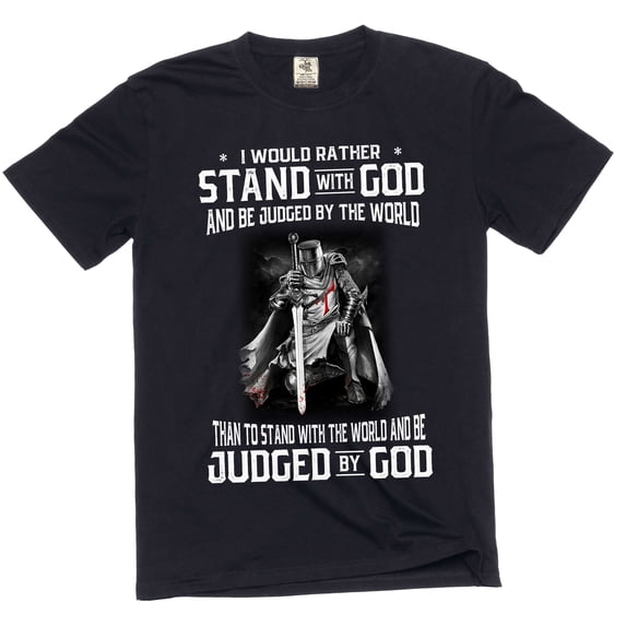 Men's Christian stand with god T-shirt Jesus Christ motivational Tee Shirt