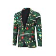 thumbnail image 1 of Men's Christmas Blazer Jacket Xmas Funny Ugly Casual One Button Holiday Suit, Christmas Tree, L, 1 of 7