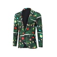 thumbnail image 1 of Men's Christmas Blazer Jacket Xmas Funny Ugly Casual One Button Holiday Suit, Christmas Tree, XL, 1 of 7