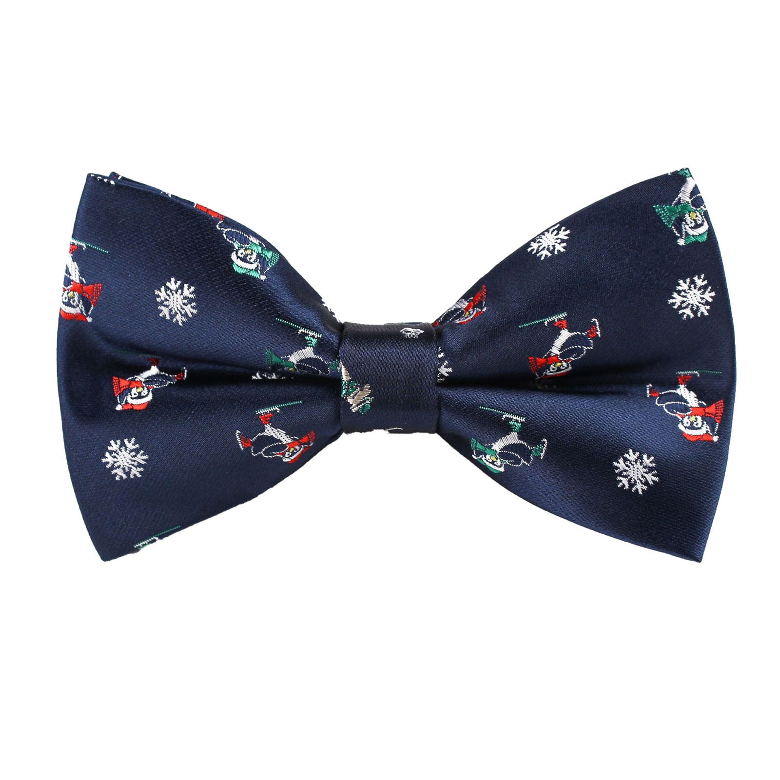 Men's Christmas Bow Tie Festival Theme Bowties Pre Tied Neckwear Snow