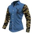 thumbnail image 1 of Men's Christmas Fawn Long Sleeve Shirt Fashion Trend Classic Loose Plus Size Casual Shirt, 1 of 2