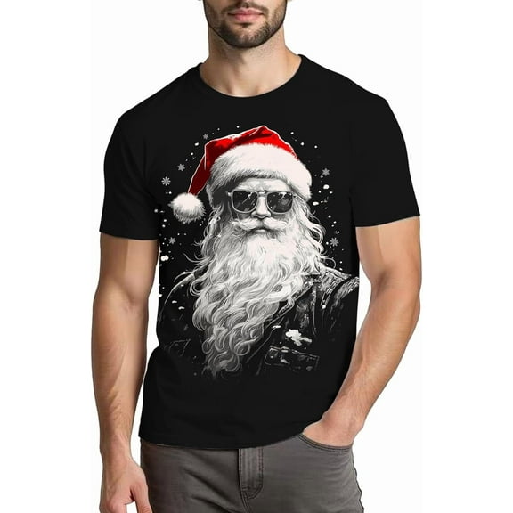 Men’s Christmas Humor Graphic Tee Funny Holiday Saying Casual Short Sleeve Shirt