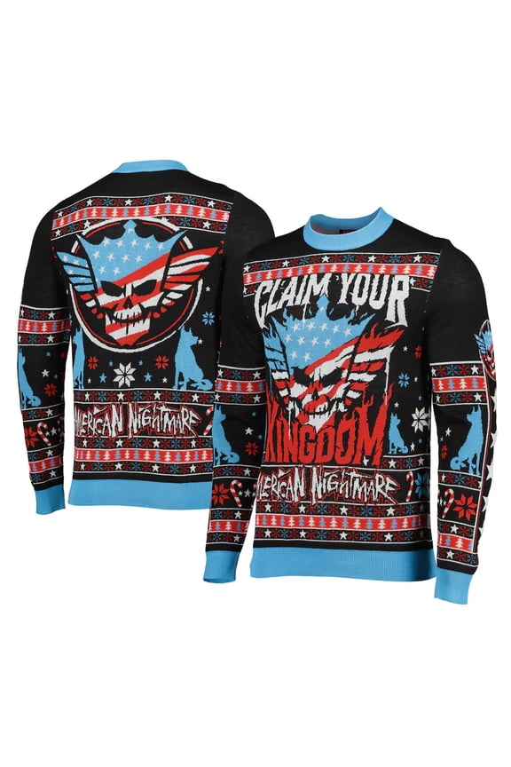 Men's Christmas Jumpers Cody Rhodes Claim Your Kingdom Ugly Holiday Sweater Long Sleeve Streetwear
