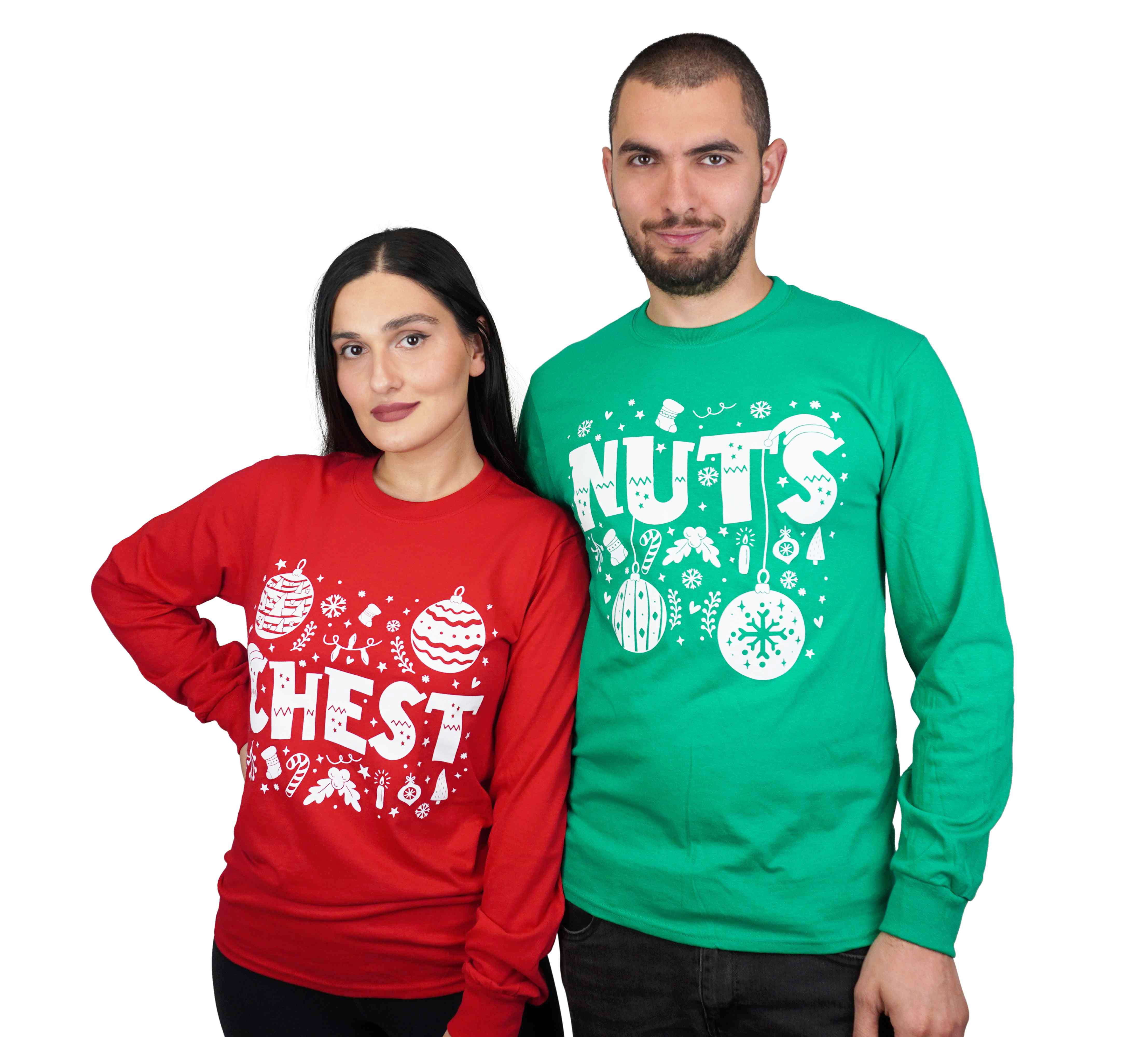 Maglietta Natale Divertente Naughty And Nice Per Uomo - The Clothing Shed - Foto 3