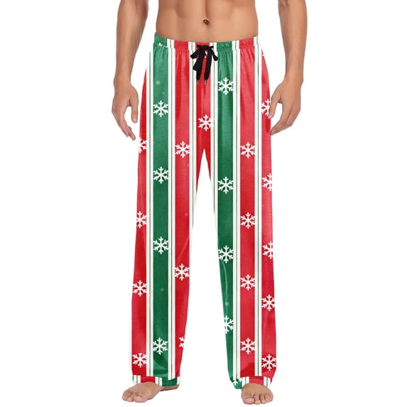 Men's Christmas Pajama Straight Vacation Pj Pants for Couple Xmas Holiday Casual Jammies Sleepwear