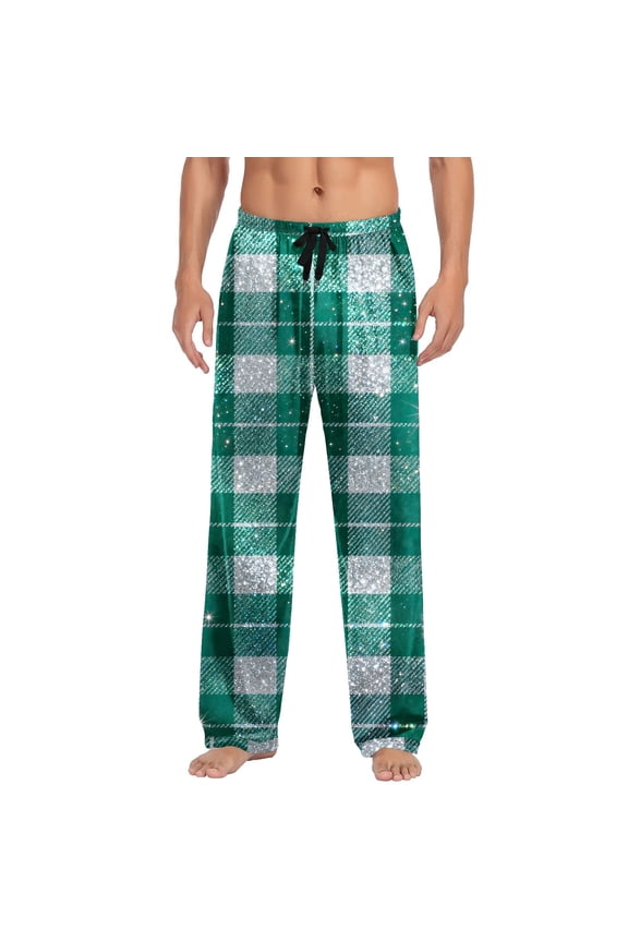 Men's Christmas Pajama Straight Vacation Pj Pants for Couple Xmas Holiday Casual Jammies Sleepwear