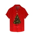 thumbnail image 1 of Men's Christmas Shirt Xmas Short Sleeve Shirts Novelty Santa Claus Printed Shirt Casual Button Down Blouse Christmas Tree Sweatshirt Funny Xmas Hawaiian Shirts Party Holiday Festive Tops, 1 of 4