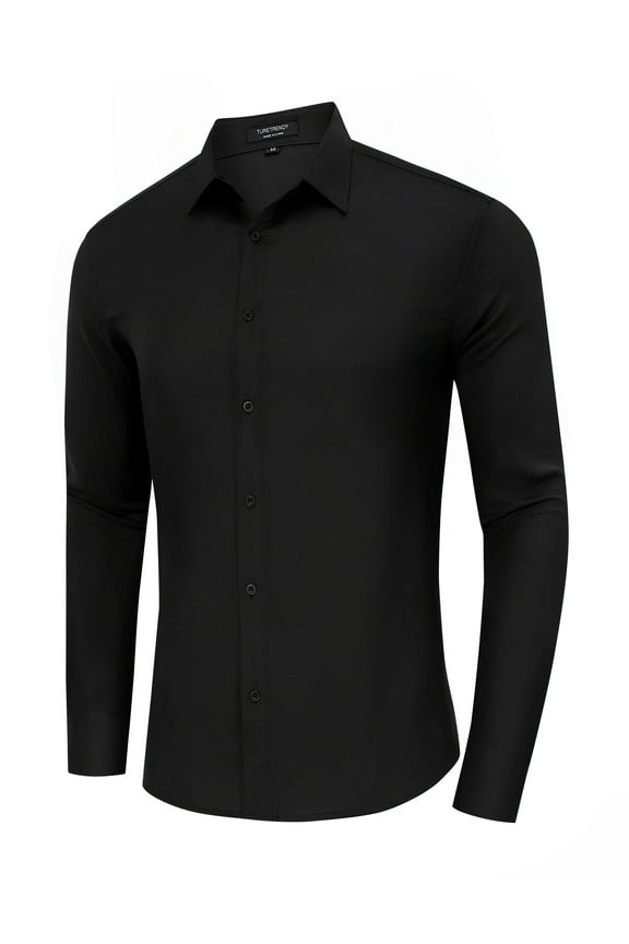 Men's Christmas Shirts Button, Ugly X-Mas Christmas Vacation Long Sleeve Shirts, Black 32#, L