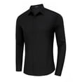 thumbnail image 1 of Men's Christmas Shirts Button, Ugly X-Mas Christmas Vacation Long Sleeve Shirts, Black 32#, S, 1 of 8