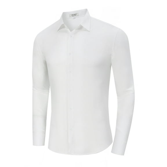 Men's Christmas Shirts Button, Ugly X-Mas Christmas Vacation Long Sleeve Shirts, White 1#, 3XL