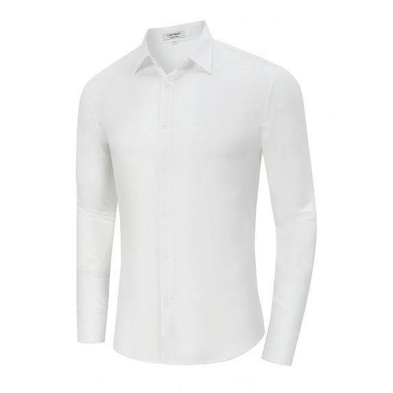 Men's Christmas Shirts Button, Ugly X-Mas Christmas Vacation Long Sleeve Shirts, White 1#, L