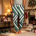 thumbnail image 1 of Men's Christmas Sleep Pants Plaid Jogger Drawstring Pajama Pants Elastic High Waist Comfortable Loose Sleep Pants, L, 1 of 7