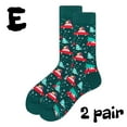 thumbnail image 1 of Men's Christmas Socks Reindeers & Trees & Fun Gift Size 10-13 (2-Pair Set), 1 of 6