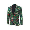 thumbnail image 1 of Men's Christmas Suit Jacket Christmas Fun Ugly Single button Holiday Print, 1 of 5