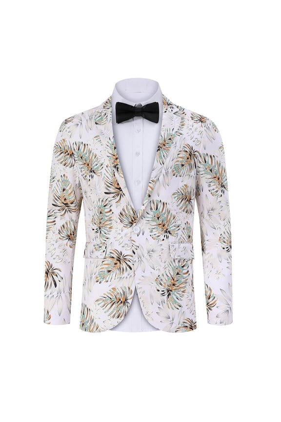 Men's Christmas Suit Jacket Christmas Fun Ugly Single button Holiday Print