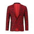 thumbnail image 1 of Men's Christmas Suit Jacket Christmas Fun Ugly Single button Holiday Print, 1 of 5