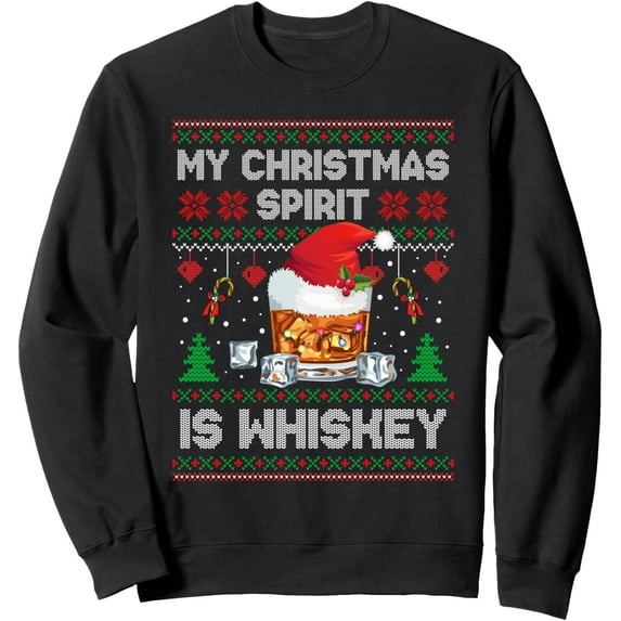 Men's Christmas Sweatshirt Holiday Graphic Pullover Funny Xmas Sweater Gift