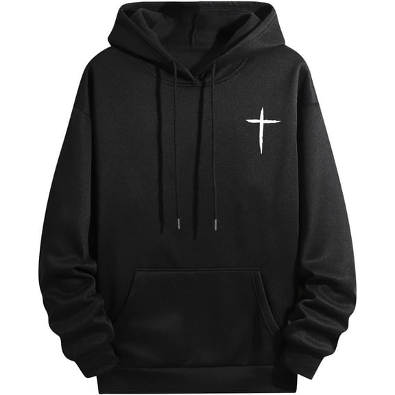 Men’s Christmas Sweatshirt, Holiday Graphic Pullover, Long Sleeve Casual Crewneck Festive Top