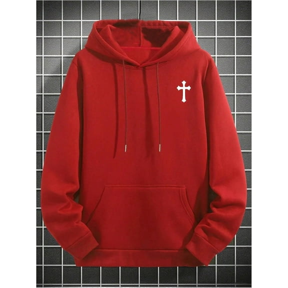 Men’s Christmas Sweatshirt, Holiday Graphic Pullover, Long Sleeve Casual Crewneck Festive Top