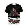 thumbnail image 1 of Men's Christmas T Shirt, 3D All Over Print Santa Claus Graphic Tee, Funny Holiday Short Sleeve Crew Neck Top for Men, Soft Stretchy 88% Polyester 12% Spandex, S-4XL, 1 of 7