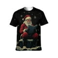 thumbnail image 1 of Men's Christmas T Shirt, 3D All Over Print Santa Claus Graphic Tee, Funny Holiday Short Sleeve Crew Neck Top for Men, Soft Stretchy 88% Polyester 12% Spandex, S-4XL, 1 of 7