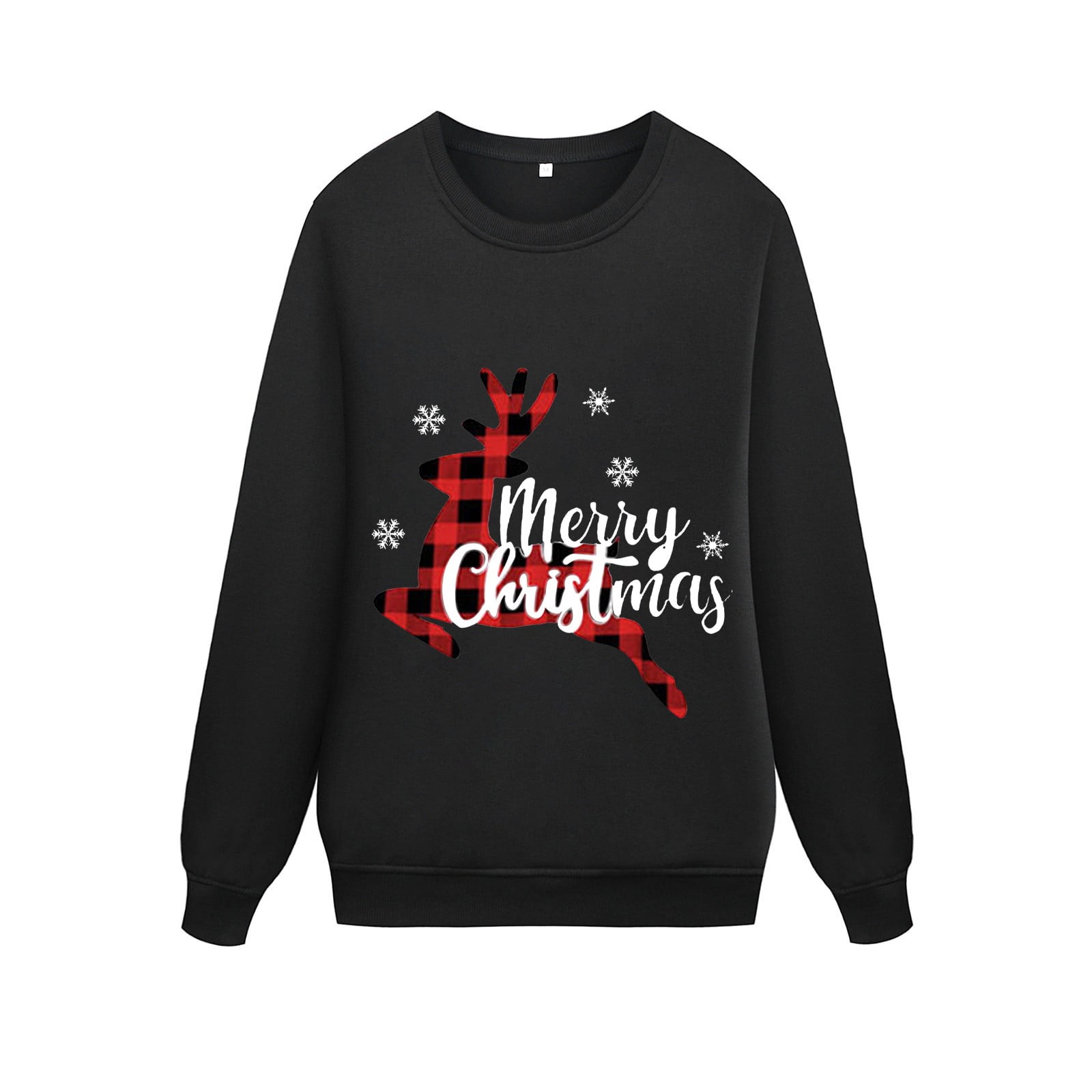 Men's Christmas T Shirts Thick Crewneck Ultra Soft Deer Head Bow Print ...
