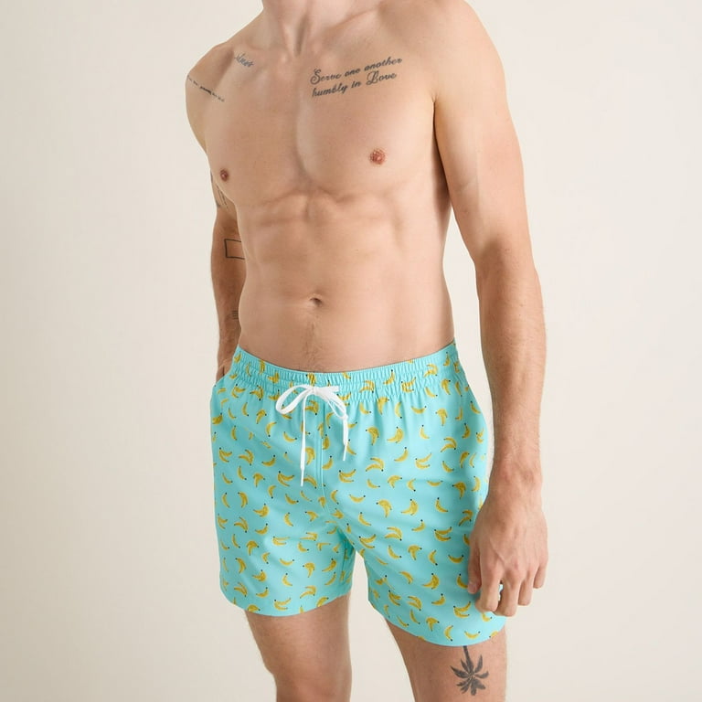 Men s Chubbies 5.5 Print Swim Trunks Color Mint Green Size L 5 INCH Walmart