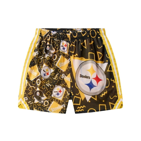 Men's Chubbies Black Pittsburgh Steelers Mesh Shorts
