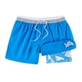 thumbnail image 1 of Men's Chubbies Blue Detroit Lions The Secret Lined Swim Trunks, 1 of 3