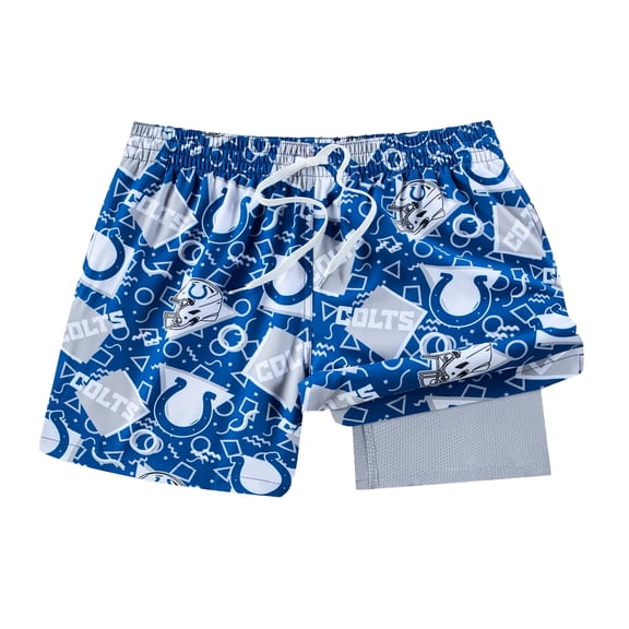 Men's Chubbies Blue Indianapolis Colts Game Day Fit Classic Lined Swim Trunks