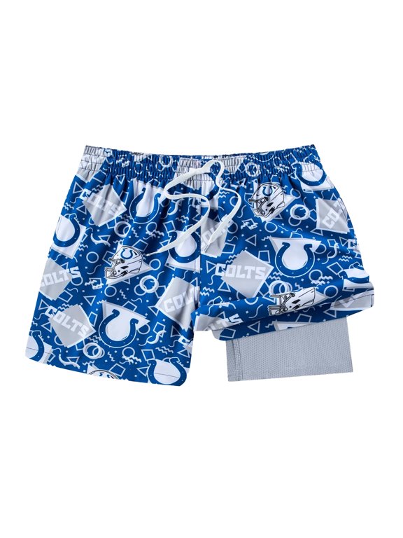 Men's Chubbies Blue Indianapolis Colts Game Day Fit Classic Lined Swim Trunks