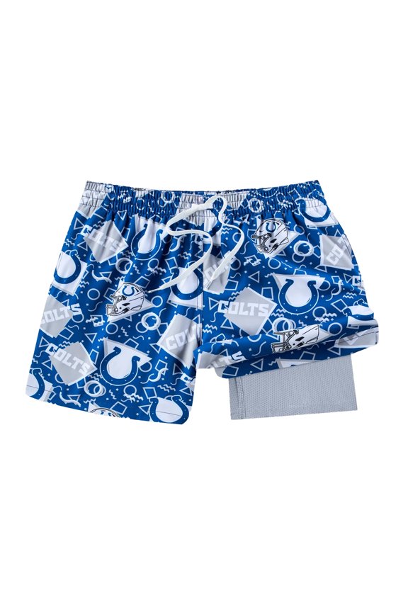 Men's Chubbies Blue Indianapolis Colts Game Day Fit Classic Lined Swim Trunks