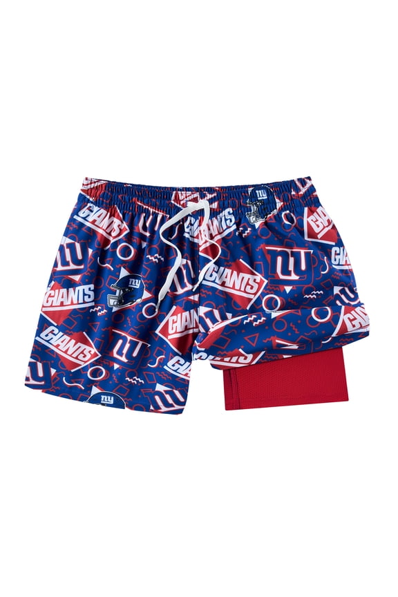 Men's Chubbies Blue New York Giants Game Day Fit Classic Lined Swim Trunks