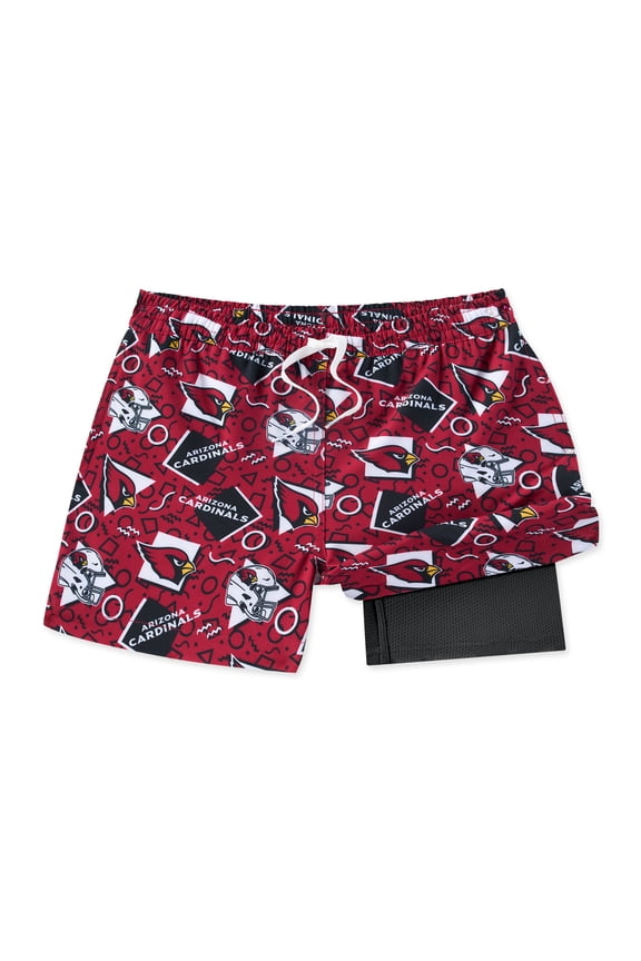 Men's Chubbies Cardinal Arizona Cardinals Game Day Fit Classic Lined Swim Trunks