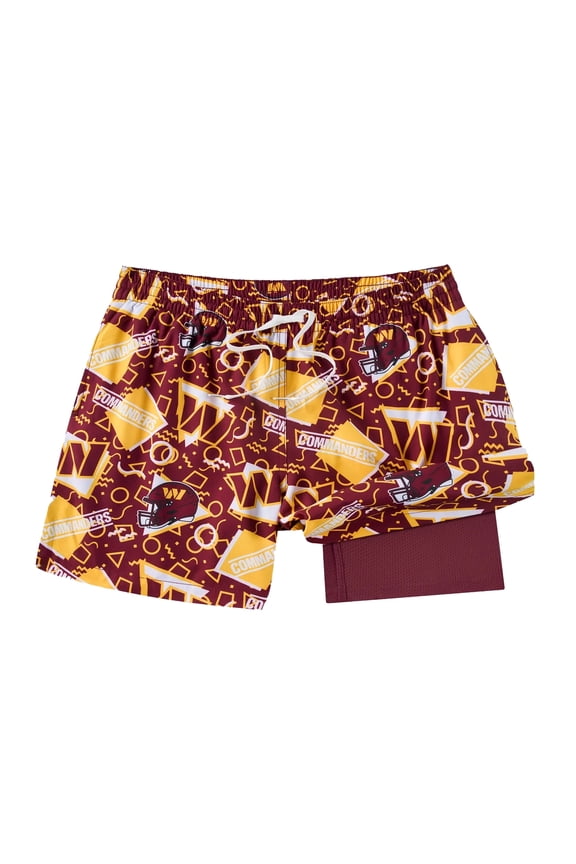 Men's Chubbies Cardinal Washington Commanders Game Day Fit Classic Lined Swim Trunks