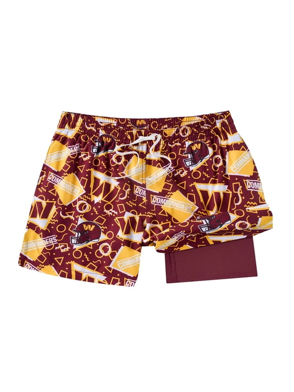 Men's Chubbies Cardinal Washington Commanders Game Day Fit Classic Lined Swim Trunks