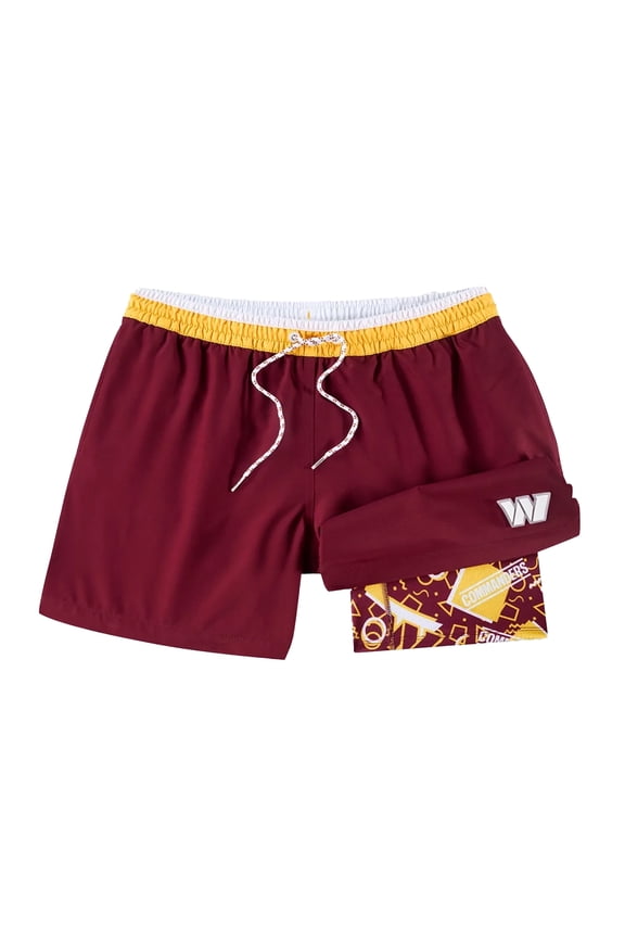 Men's Chubbies Cardinal Washington Commanders The Secret Lined Swim Trunks