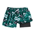 thumbnail image 1 of Men's Chubbies Green New York Jets Game Day Fit Classic Lined Swim Trunks, 1 of 3