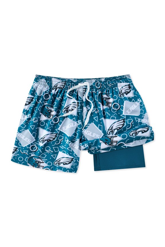 Men's Chubbies Midnight Green Philadelphia Eagles Game Day Fit Classic Lined Swim Trunks