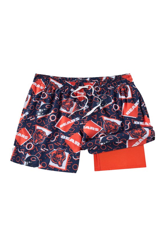 Men's Chubbies Navy Chicago Bears Game Day Fit Classic Lined Swim Trunks
