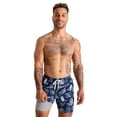 thumbnail image 1 of Men's Chubbies Navy Dallas Cowboys The Neon 5.5" Classic Lined Swim Trunks, 1 of 5