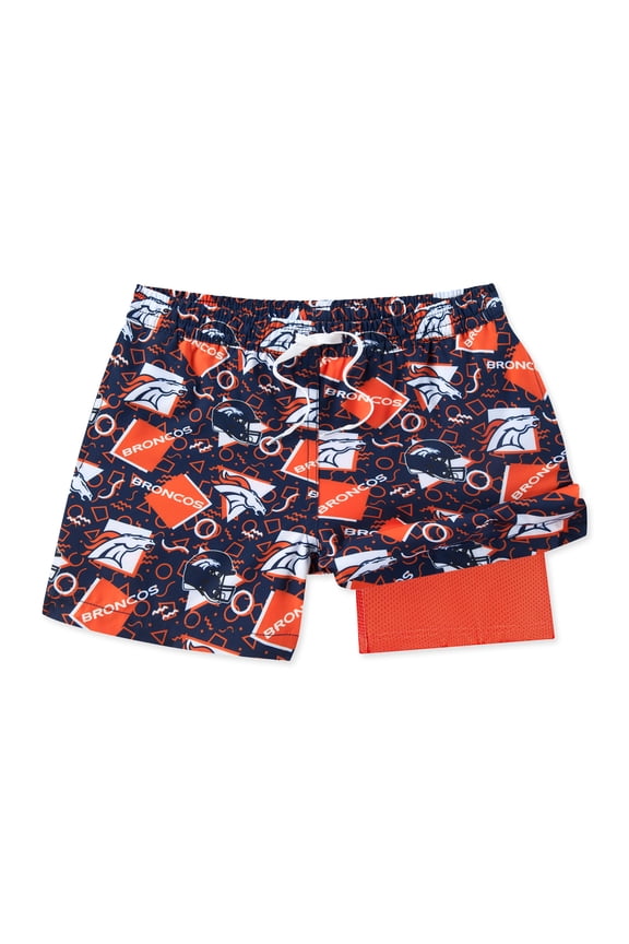 Men's Chubbies Navy Denver Broncos Game Day Fit Classic Lined Swim Trunks