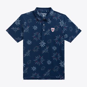 Men's Chubbies Navy Team USA The Rockets Rad Glare Performance Polo