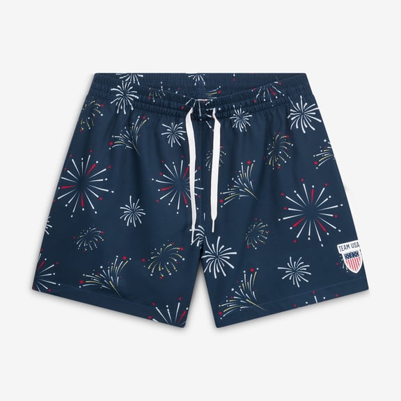 Men's Chubbies Navy Team USA The Rockets Red Glare Classic Lined Swim Trunk