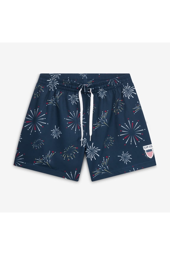 Men's Chubbies  Navy Team USA The Rockets Red Glare Classic Lined Swim Trunk